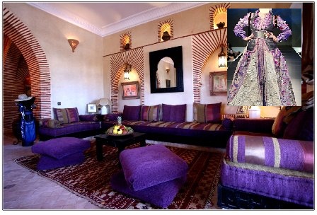 Salon marocain mauve et gris ~ tazmik.com for .