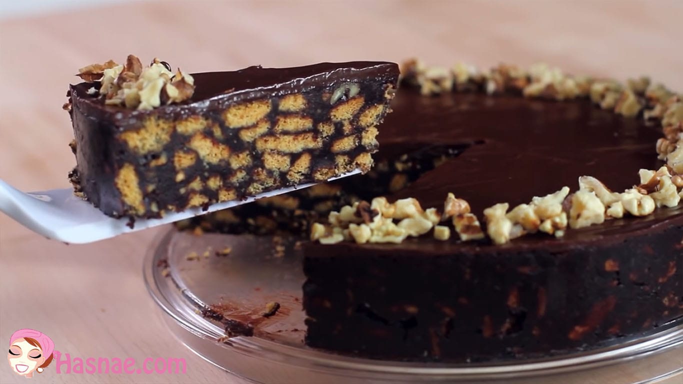 طريقة تحضير كيك الشوكولاتة من غير فرن بالفيديو بمناسبة رمضان